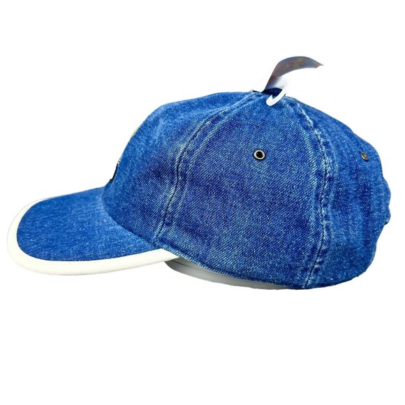 Vintage Tweety Looney Tunes Baseball Cap Youth  One Size Blue Denim Embroidered - Picture 12 of 16